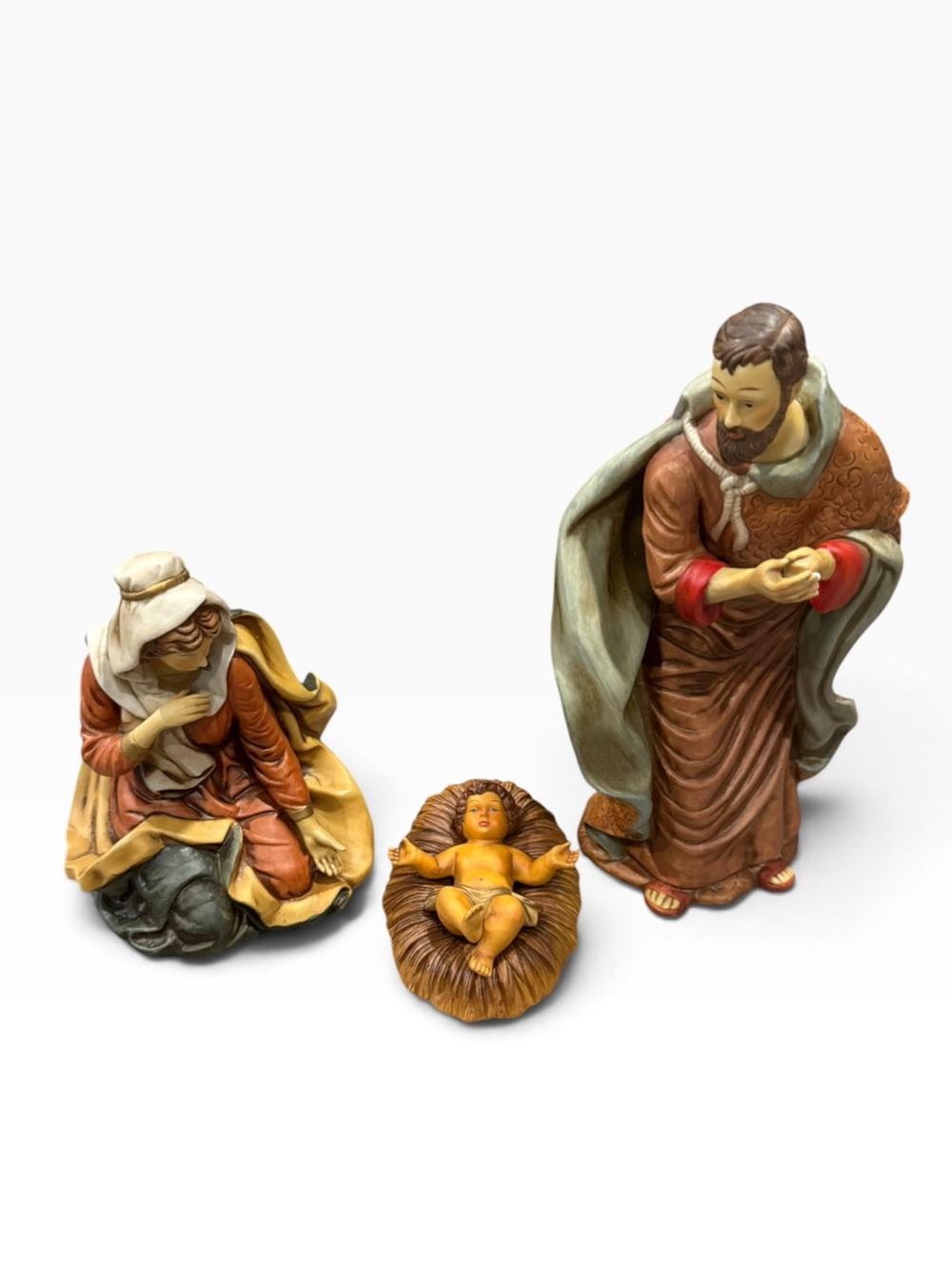 O’Well Novelty 1994 Porcelain Nativity Holy Family Figurines Set. 3 Pieces!
